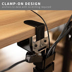 VIVO Black Clamp-on Desk Vertebrae Cable Management Kit, DESK-AC01P-B - Image 2