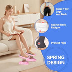 Foot Rest Under Desk ，Ergonomic Foot Stool Under Office Desk - Rocking for Fidgeters，Effectively Relaxes The Leg Muscles，Detachable and Easy to Assemble，2 Pieces Pink - Image 4
