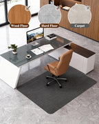 Soimeat Office Chair Mat for Hardwood Floor, 35.4" x 55" Non-Slip Desk Computer Chair Mat, PVC Floor Mat for Rolling Chair, Heavy Duty Wood/Tile Floor Protector Desk Rug for Home Office, Black - Image 5