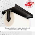 Pegboard Paper Towel Holder with Hooks, Peg Board Organizer Accessory - Image 2