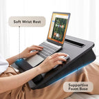 HUANUO Laptop Lap Desk with Cushion, Fit up to 17" Laptop, Black - Image 4