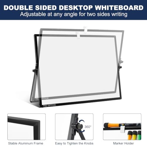TSJ OFFICE Small White Board - 18 X 14 Inches Black Framed Dry Erase Board - Image 4