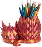 3D Printed Dragon Pencil Holder for Desk, Removable Dragon Egg Pen Holder, Cute Pencil Cup Desk Organizer for Pens, Pencils, Paper Clips, Makeup Brushes, Fantasy Desk Decor Gift for Kids by LehuoMaker3DPrintedStudio