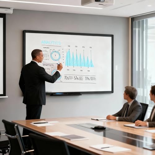 VIZ-PRO Magnetic Dry Erase Board, 72 x 40 Inches, Black Aluminium Frame - Image 6