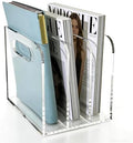 Clear Acrylic Magazine File Holder, 3 Compartment Desk Organizer by Unknown