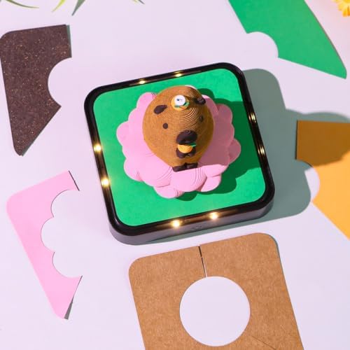 3D Calendar 2027, Time Piece Calendar 2027, 3D Tear-Off Art Desk Calendar W LED Lights, Creative 3D Memo Pad Paper Art Tree House DIY Paper Carving. - Image 4