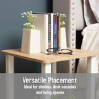 Mind Reader Cement Planter Bookends, Desk Decor and Indoor Plants, Set of 2, White - Image 5