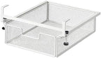 under Desk Drawer Basket Clamp on Container Saving Mesh Metal Desk Attachment File Holder Slide Out Organizer, White S - Image 7