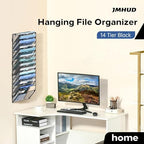 14-Tier Wall File Organizer and Hanging File Organizer, Black, 2Pack - Image 6