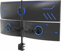 VIVO Triple Monitor Extra Tall Desk Mount for up to 49 inch Ultrawides on Center Bracket and 27 inch Screens on Side Brackets, Holds up to 44 lbs, Black, STAND-V103T by VIVO