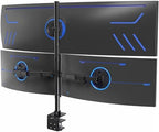 VIVO Triple Monitor Extra Tall Desk Mount for up to 49 inch Ultrawides on Center Bracket and 27 inch Screens on Side Brackets, Holds up to 44 lbs, Black, STAND-V103T by VIVO