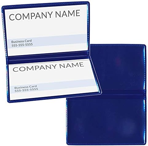 StoreSMART Navy Blue Folding Business Card Holders - 20 Pack - Polypropylene Plastic (RPP2915NB20) by StoreSMART