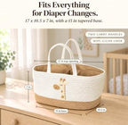 Baby Diaper Caddy Organizer - Giraffe Safari Nursery Storage Rope Basket - Image 2