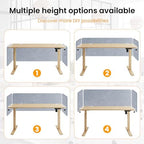 3-Pack Clamp-On Desk Dividers, 24 x 24 and 24 x 48 Inch, Light Gray - Image 4