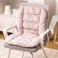 Plush Chair Cushion with Ties - Soft Seat Pad Backrest for Dorm, Desk, Rocking Chairs (Light Pink) by Gujuja