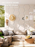 Fluxynara Extra Large 12-Pack Felt Bulletin Board Tiles, Oatmeal - Image 5