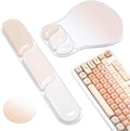 Ospelelf Mouse Pad with Wrist Rest Set Gel Ergonomic Keyboard Wrist Support Anti-Slip Rubber Bottom Office Women Desk Accessories for Computer, Laptop and Gaming, Pink by OspelelfOfficeSupplies