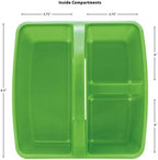 Teacher Created Resources Lime Portable Plastic Storage Caddy 6-Pack for Classrooms, Kids Room, and Office Organization, 3 Compartment - Image 6