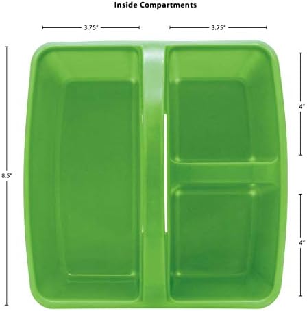Teacher Created Resources Lime Portable Plastic Storage Caddy 6-Pack for Classrooms, Kids Room, and Office Organization, 3 Compartment - Image 6