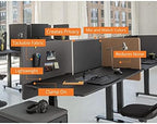 Stand Up Desk Store ReFocus Clamp-on Acoustic Desk Divider Privacy Panel that Reduces Noise and Visual Distractions (Cool Gray, 47.25" X 23.6") - Image 6