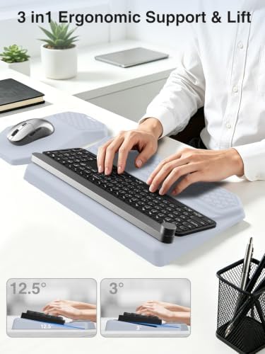 Ergonomic Wrist Rest with Keyboard Stand and Mouse Pad for Easy Typing - Image 3