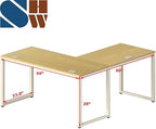 SHW 55 x 60 Commercial-Grade L-Shape Corner Office Computer Desk, Oak - Image 3