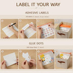 3-Pack Multi-Size Storage Boxes for Documents - Beige - Image 6