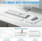 Gel Wrist Rest for Keyboard,Clear Keyboard Wrist Rest and Gel Mouse Pad Set - Image 5