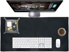 Leather Desk Mat Set (32x16) - Full Grain Large Computer Gaming Mouse Pad by RusticTown
