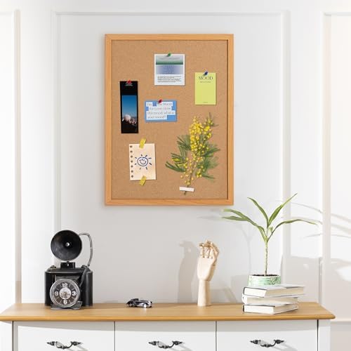 Cork Board Bulletin Board 18 x 24, Wood Framed Corkboard for Wall - Image 2