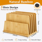 Unittype Bamboo Multi Device Organizer, 5 Slots - Image 2