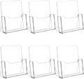 Acrylic Brochure Holder 8.5 x 11 inch 6 Pack, Flyer Holders Display Stand by SUNQEBO