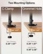 MOUNT PRO Dual Monitor and Laptop Mount for Max 27" Monitors & 17" Laptop - Image 7