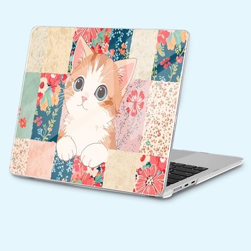 for New MacBook Air 13 inch Case 2026 M5 2025 M4 2024 M3 Chip– Aesthetic Lightweight Cute Design Clear Hard Shell 6-in-1 Bundle with TPU Keyboard Cover & 2X OTG Adapters, Lovely Cat - Image 5