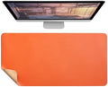 Dual-Sided Leather & Cork Desk Mat, Large Waterproof Stain-Resistant Mouse Pad, Multi-Use Desk Pad for Computer & Office Home(Orange,80x40cm) by Unknown