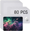 80 PCS White Mouse Pad 3mm Thick for Heat Press Printing,Bulk Mousepad Blanks for Heat Transfer Crafts 22x18x0.3CM by OKBA