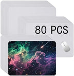 80 PCS White Mouse Pad 3mm Thick for Heat Press Printing,Bulk Mousepad Blanks for Heat Transfer Crafts 22x18x0.3CM by OKBA
