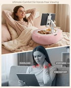 Miledi Tablet Pillow Stand for Bed with 360° Rotating Holder, Pink - Image 2