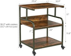 Fannova Large Printer Stand Table with Height Adjustable Storage Shelf - Image 2