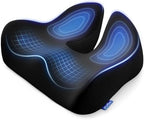 ZIKEE 6" Thickened Donut Pillow Seat Cushion, Ergonomic Hemorrhoid Pillow with Widened Cutout for Tailbone,Sciatica Pain Relief & Postpartum, Memory Foam Office Chair Cushion for Long Sitting at Home by ZIKEE