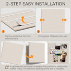 MaxGear Extra Large Bulletin Board 72" x 48", Light Tan Felt Wall Tiles - Image 3