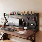 Metal Desk Storage Shelf，Desk Shelf Organizer with Pegboard & Accessories by Yidlkecqey