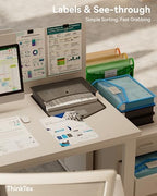 ThinkTex Plastic Expanding File Folder, Transparent Envelopes with Snap - Image 5