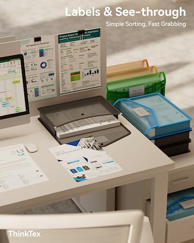 ThinkTex Plastic Expanding File Folder, Transparent Envelopes with Snap - Image 5