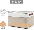 Bagnizer Storage Bins Large Fabric Storage Baskets for Shelves 3 Pack, Decorative Linen Closet Baskets with Handles for Organizing, Shelf, Clothes, Home, Office, 15x11x9.5Inches (Beige&White) - Image 4