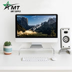 AMT Premium Acrylic Clear Monitor Stand Laptop/PC/Multimedia Monitor Riser for Home Office - Image 3