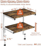 Mondazie 2-Tier Adjustable Desk Shelf Organization, White - Image 2