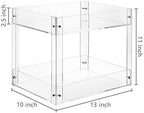 MyGift 2-Tier Premium Clear Acrylic Desk Letter Tray Organizer, A4 Size 2 Tier Document Organizer Desktop File Paper Holder Rack for Home and Office - Image 5
