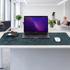 LEATHER VILLAGE Real Leather Desk Pad 3mm Thick Double Layer Desk Mat Blue. - Image 7