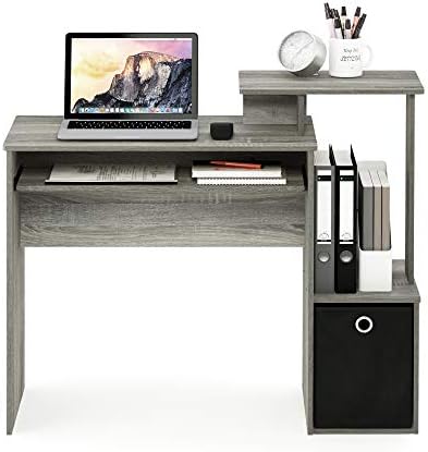 Furinno Econ Multipurpose Home Office Computer Writing Desk, French Oak Grey - Image 4